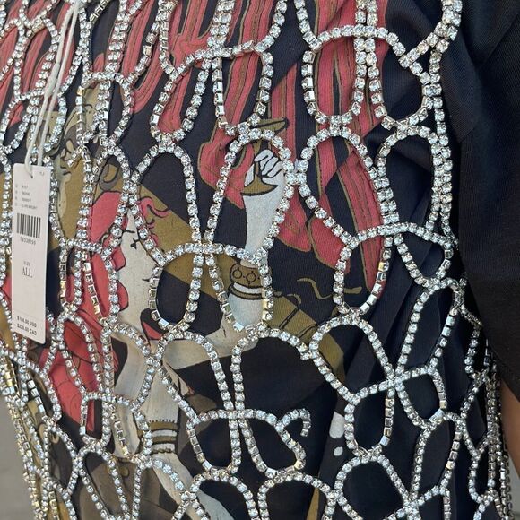 New Anthropologie Rhinestone Tunic Crystal Vest - Picture 8 of 13